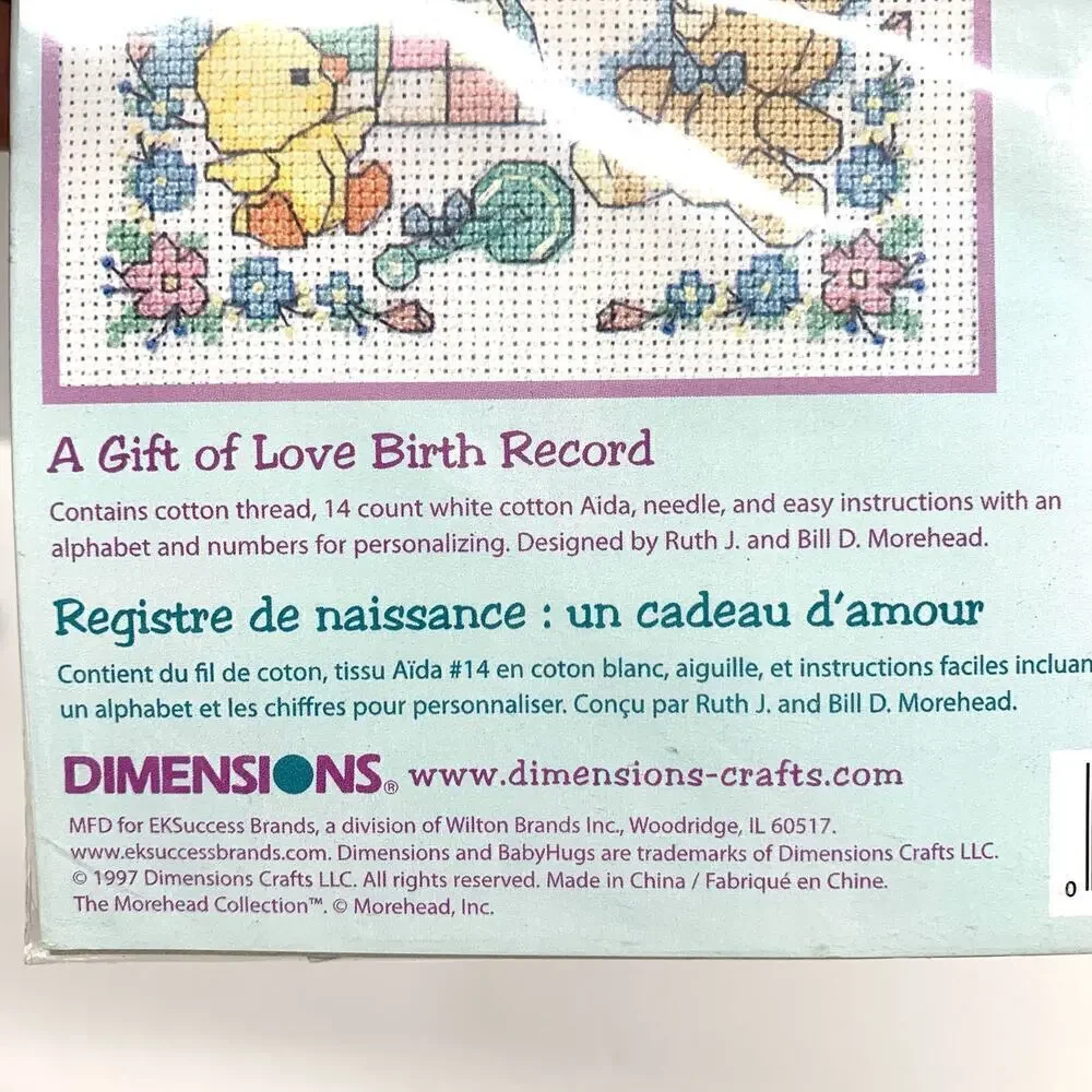 Baby Hugs 'A Gift of Love' Cross Stitch Kit - Blue